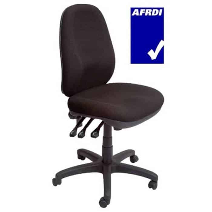 Coochie High Back Chair, Black Fabric | office chair heavy weight