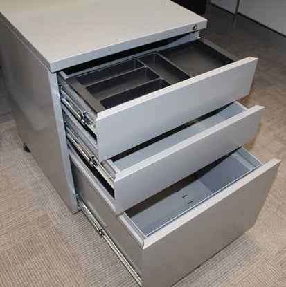 Super Strong Metal Mobile Drawer Unit - Top Drawer Pen Tray