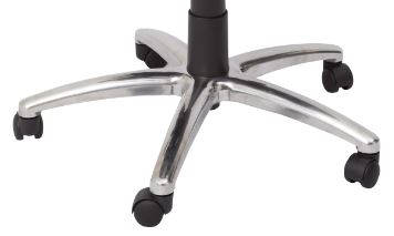 Polished Alloy 5 Star Chair Base on Castors