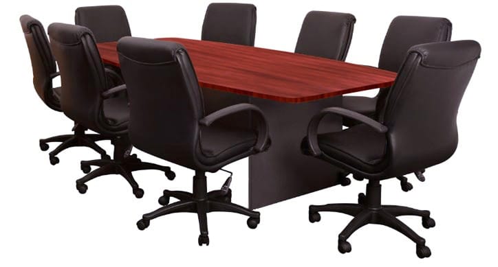 Executive Boardroom Table with Medium Back Bribie Chairs