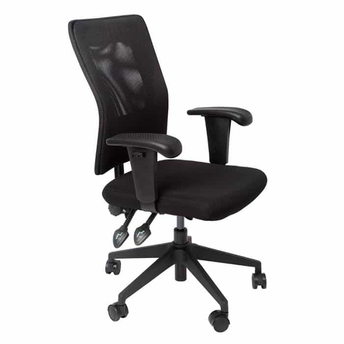 Caprice Chair, Black Mesh Back | office chair mesh
