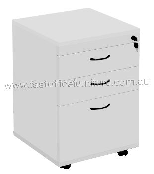 Function Silver Grey Mobile Drawer Unit with 2 Personal plus 1 File Drawer