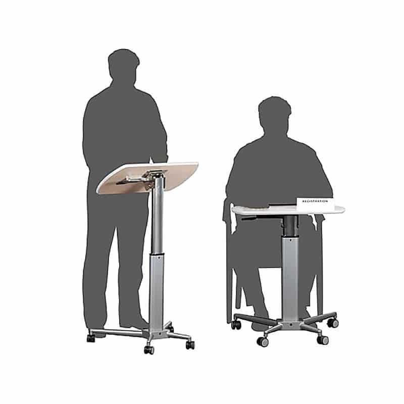 Versatile Mobile Lift And Tilt Top Lectern Table Fast Office