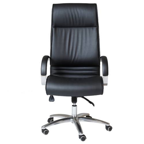 Black leather office chair