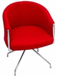 Red visitor lounge chair