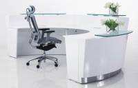 Brilliance Reception Desk, Triple Module, Side View