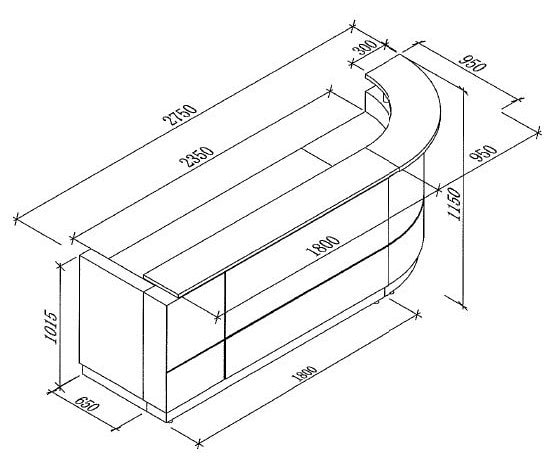 Reception Desk CAD Details