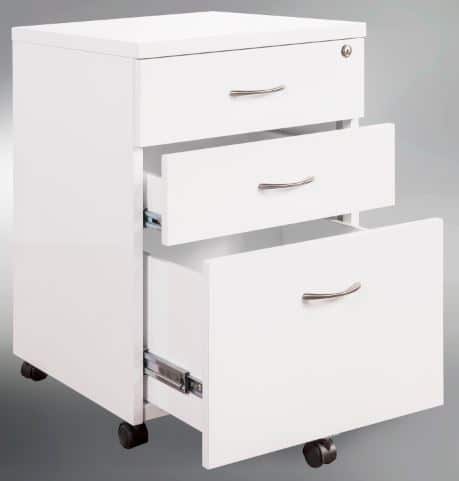 white gloss drawers