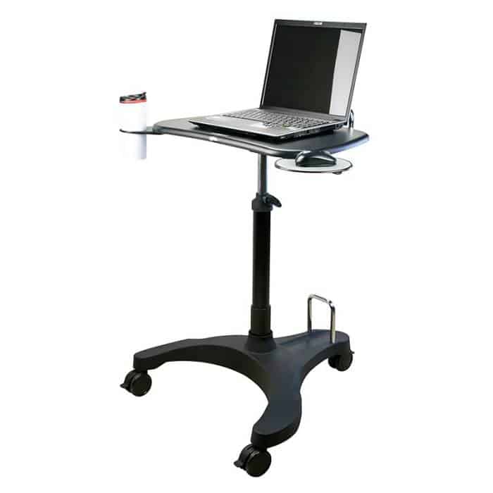 Solo Ascend Deluxe Height Adjustable Sit Stand Laptop Desk, High Position
