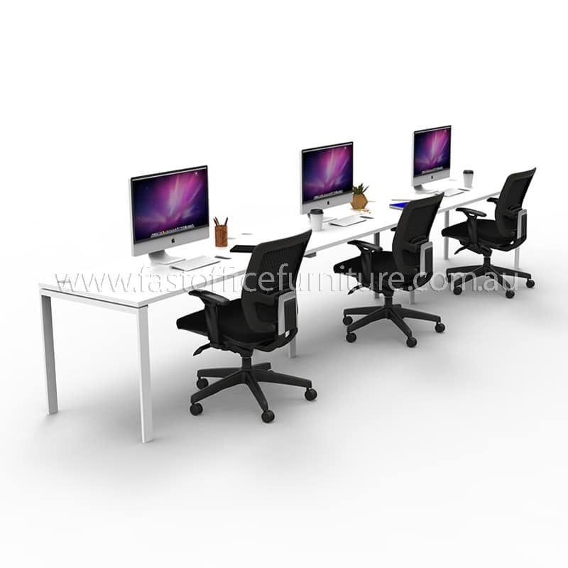 Integral 3 Person In Line Desk Fast Office Furniture