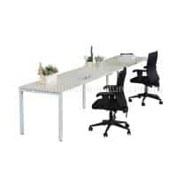 Integral Two In-Line Attached Desks