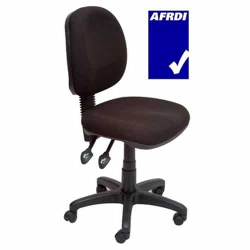 Stradbroke Medium Back Chair, Black Fabric
