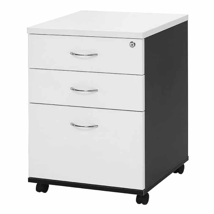 Chill Mobile Drawer Unit - 2 Personal + 1 Deep File Drawer