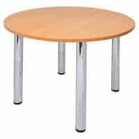 Compact Round Meeting Table, Beech Top