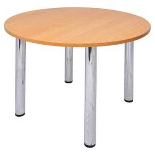 Compact Round Meeting Table, Beech Top