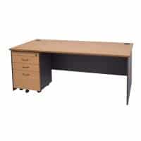 Function Desk with Optional Mobile Drawer Unit