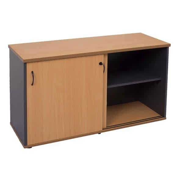 Function Sliding Door Credenza, Open