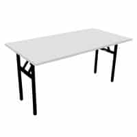 Haley Folding Table, Natural White Table Top