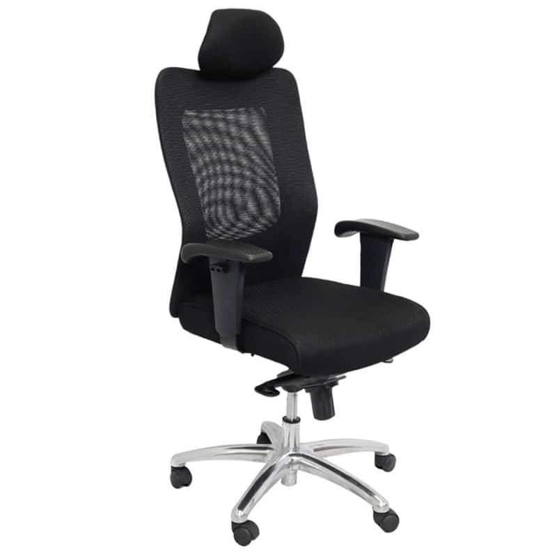 Hastings Chair with Headrest, Black Mesh Back