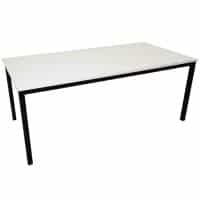 Jordan Steel Framed Table, Natural White Top