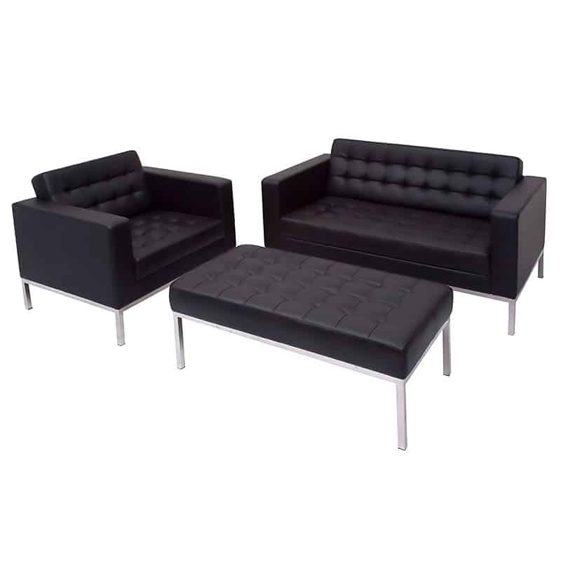 Nicole Chair, 2 Seater Lounge and Ottoman Package