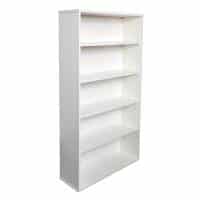 Space System Bookcase, 1800h x 900w x 315d, Natural White Colour