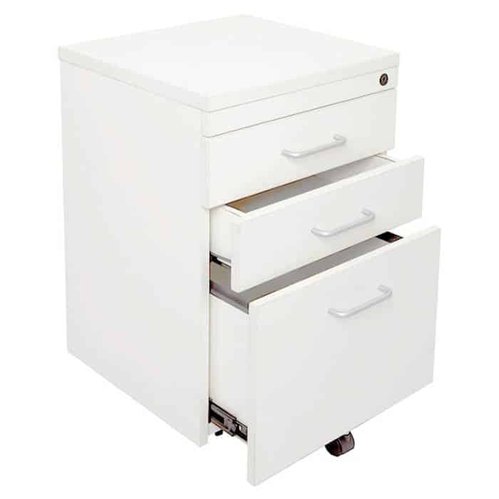 Space System Mobile Drawer Unit Natural White Colour