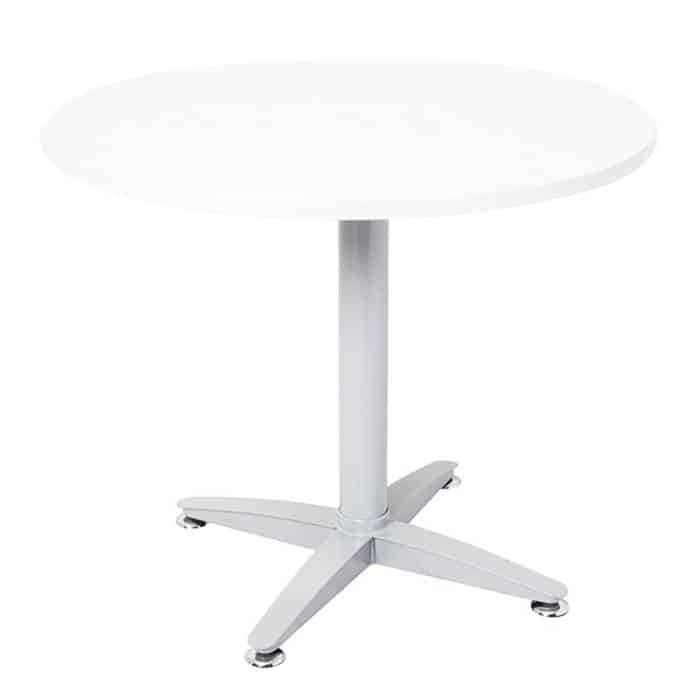 Space System Round Meeting Table, Natural White Table Top