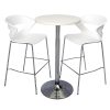 Stacey High Table and Angela Bar Stool Package. Natural White Table Top