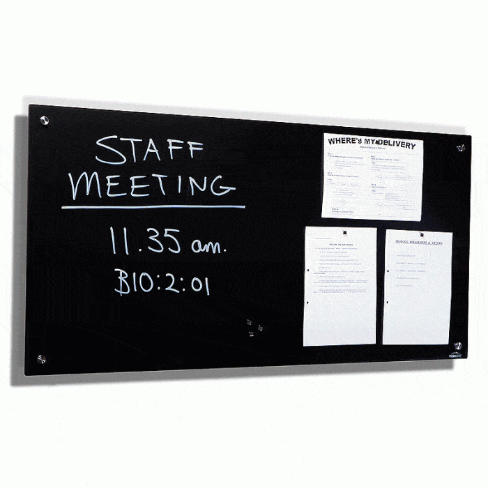 Magnetic Black Glass Board