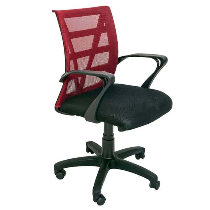 Levi Chair, Raspberry Mesh Back