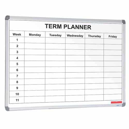 Single Term Planner White Board | school term planner whiteboard