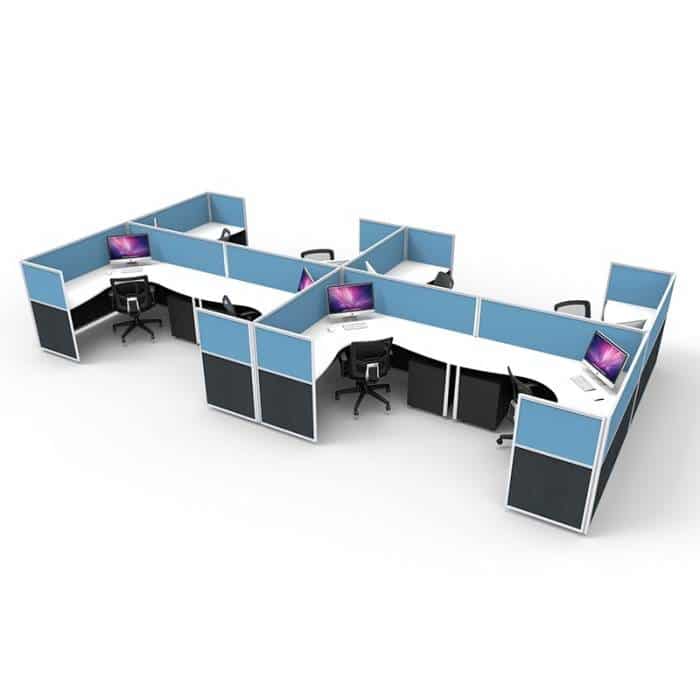 Space System 8 Way Corner Workstation Pod, Image 3