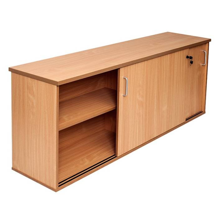 Fast Office Furniture - Space System Sliding Door Credenza, Beech