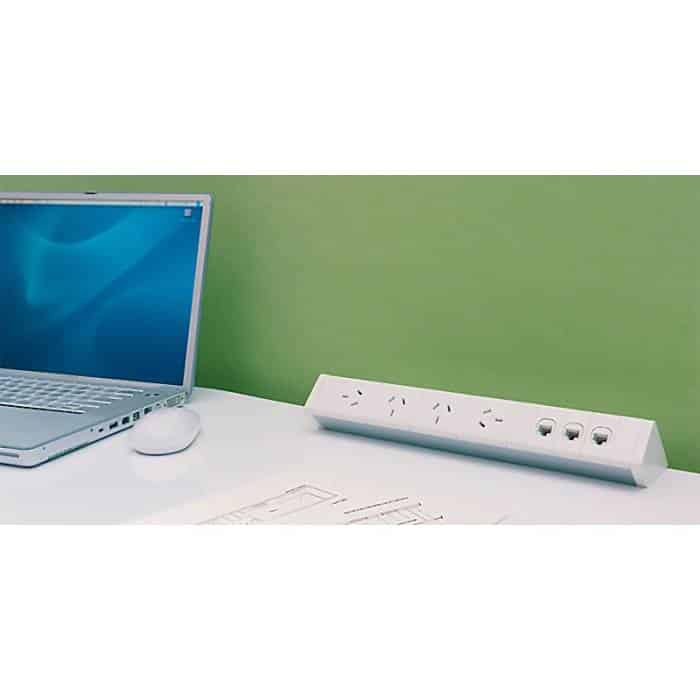 Energy Desk Top Power Rail, 4 Power, 3 Data | powered rail