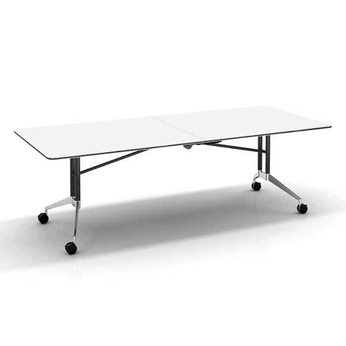 Payton Vertical Folding Table, White Table Top, Image 2