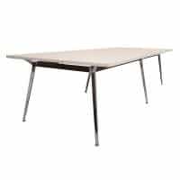 Stephanie Meeting Table, 3200mm x 1200mm, Natural White Table Top, Angle View
