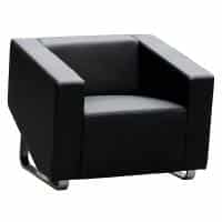 Dee Lounge Chair, Black Leather