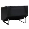 Dee Lounge Chair, Black Leather, Rear View
