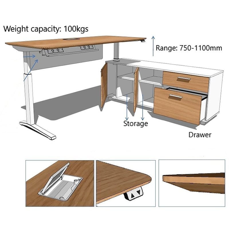 Director Executive Electric Height, Adjustable Desk Height Range