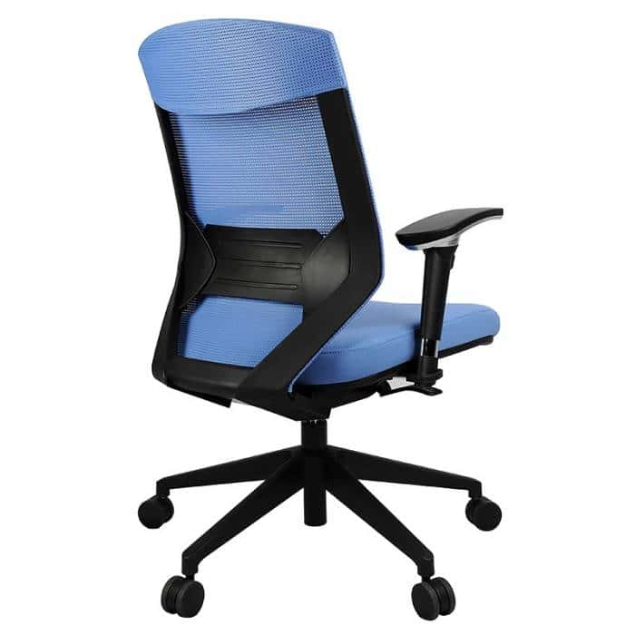 Lara Chair, Blue, Rear View