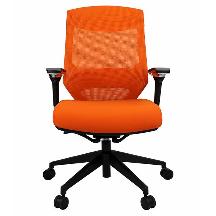 Lara Chair, Orange, Front View