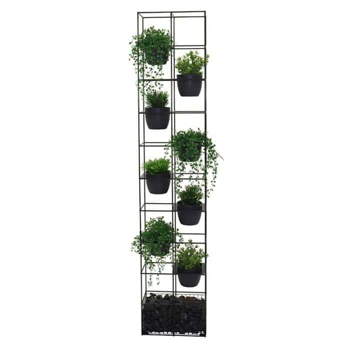 Nature Vertical Garden, Black Single, Plants