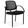 Padua Mesh Back Chair, Black 4 Leg Frame, with Arms