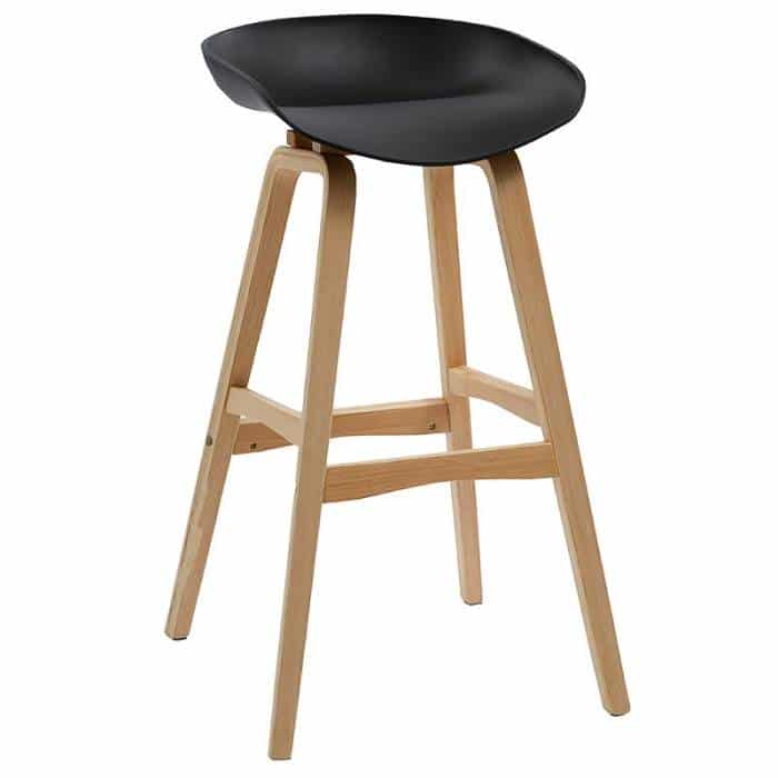 Hanna Bar Stool, Black Seat