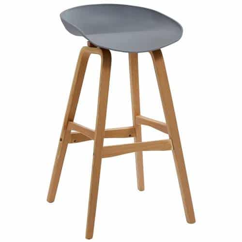 Hanna Bar Stool, Grey Seat