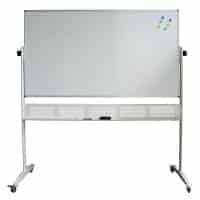 Porcelain Mobile Pivoting Magnetic White Board