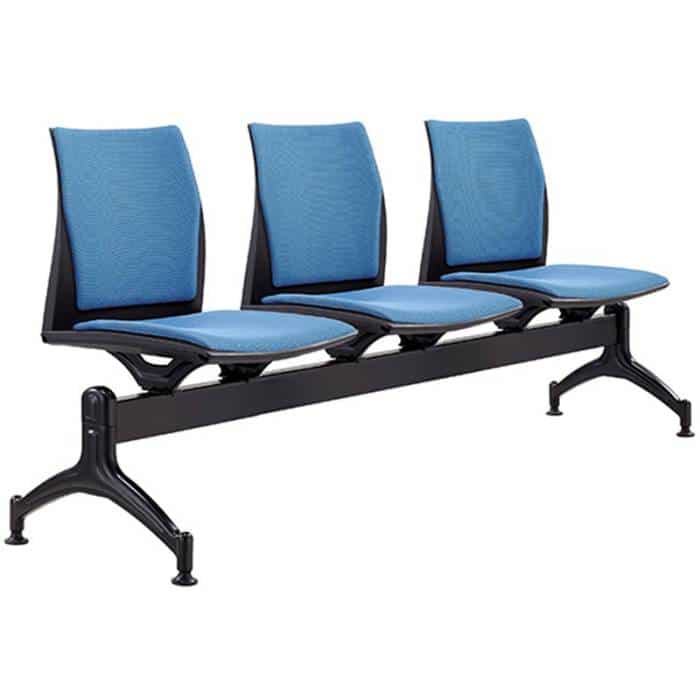 Neo 3 Seater Beam Seat with Optional Upholstered Seat and Back Pads