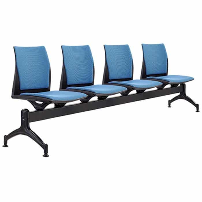 Neo 4 Seater Beam Seat with Optional Upholstered Seat and Back Pads