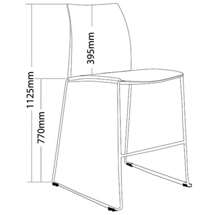 Neo Bar Stool, Dimensions